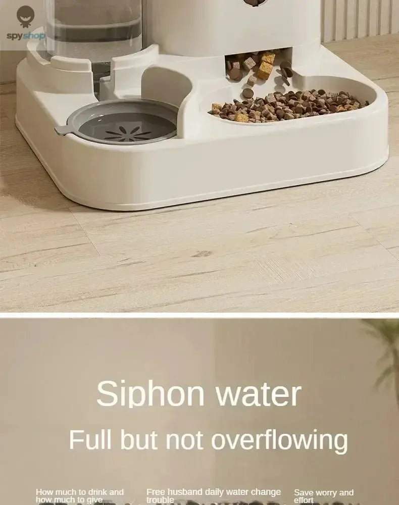 Automatic Feeder Dog Cat Food Bowl With Water Fountain Large Capacity Pet Food Storage Dispenser Container Puppy Pet Accessories Spy-shop.com