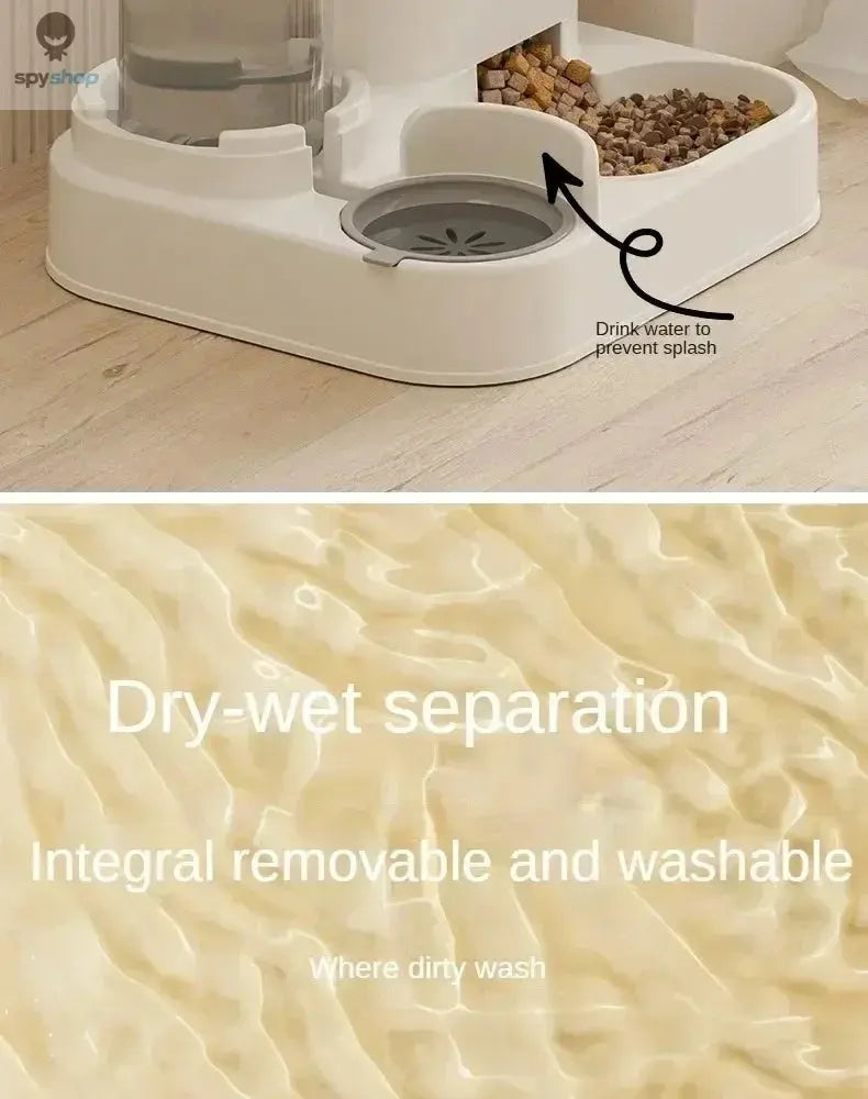 Automatic Feeder Dog Cat Food Bowl With Water Fountain Large Capacity Pet Food Storage Dispenser Container Puppy Pet Accessories Spy-shop.com