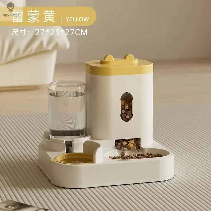 Automatic Feeder Dog Cat Food Bowl With Water Fountain Large Capacity Pet Food Storage Dispenser Container Puppy Pet Accessories Spy-shop.com