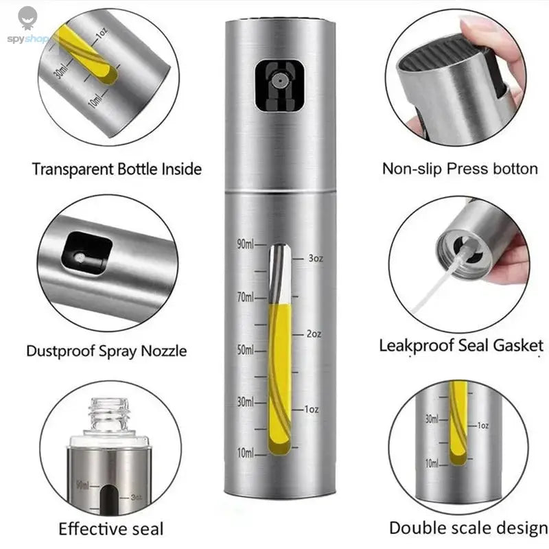 BBQ Baking Olive Oil Spray Bottle 304 Stainless Steel Oil Spray Bottle Vinegar Spray Bottles BQ Sprayer Seasoning Bottle Kitche Spy-shop.com