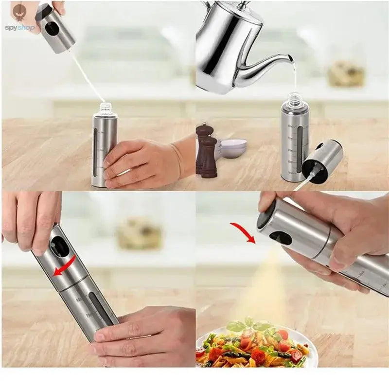 BBQ Baking Olive Oil Spray Bottle 304 Stainless Steel Oil Spray Bottle Vinegar Spray Bottles BQ Sprayer Seasoning Bottle Kitche Spy-shop.com