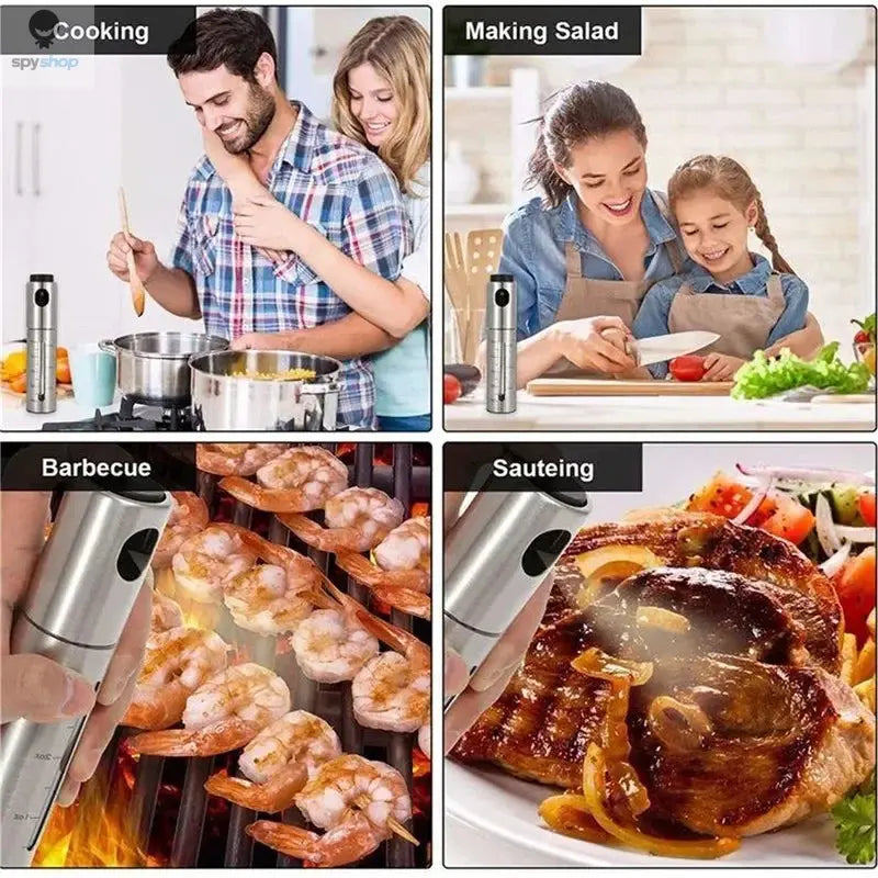 BBQ Baking Olive Oil Spray Bottle 304 Stainless Steel Oil Spray Bottle Vinegar Spray Bottles BQ Sprayer Seasoning Bottle Kitche Spy-shop.com
