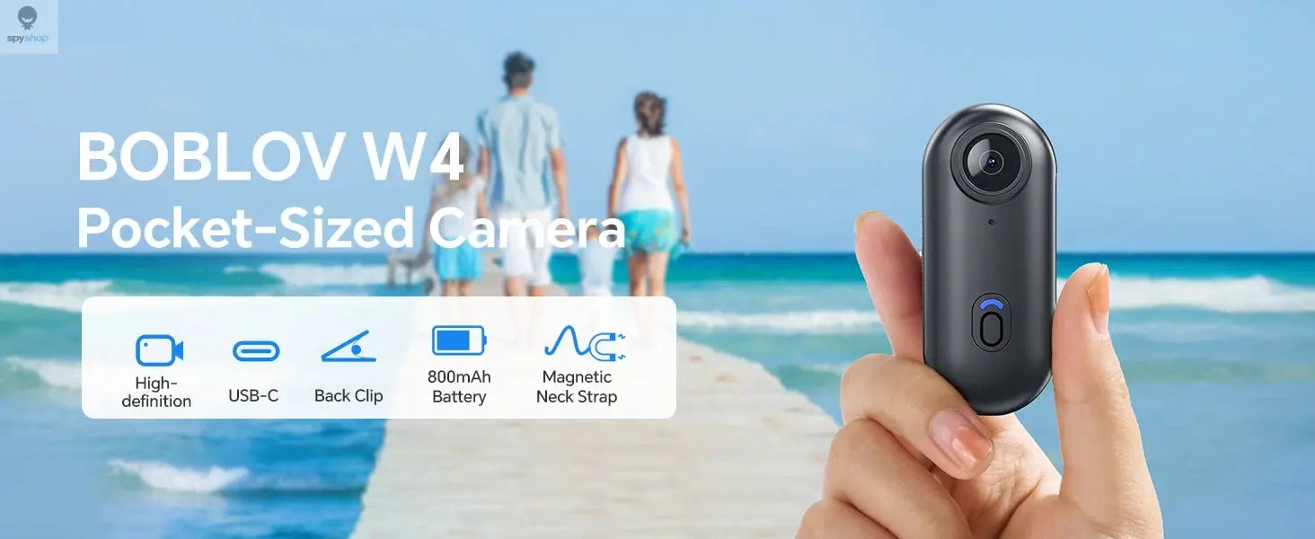 BOBLOV W4 Mini Body Camera 1080P HD 128GB, 2Hrs Recording Wearable Camera , Lightweight Hands-Free for Outdoor & Pet Walking