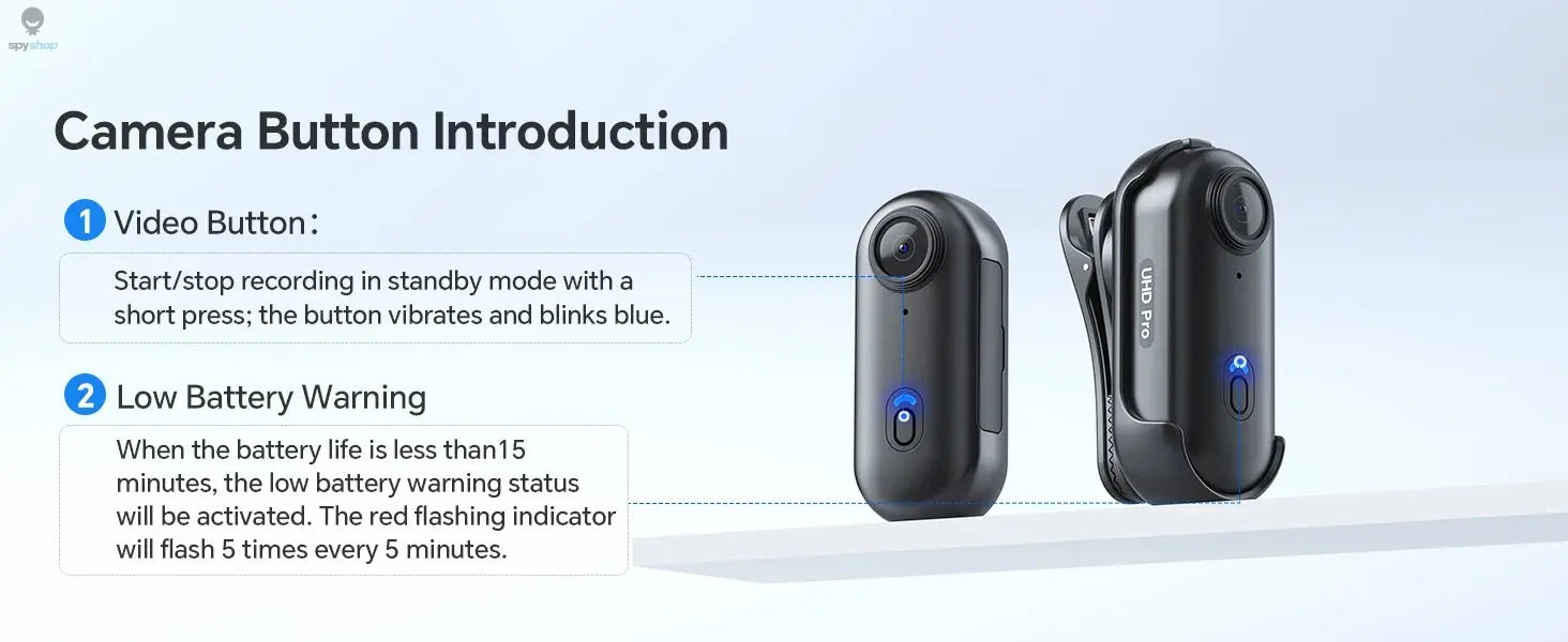 BOBLOV W4 Mini Body Camera 1080P HD 128GB, 2Hrs Recording Wearable Camera , Lightweight Hands-Free for Outdoor & Pet Walking