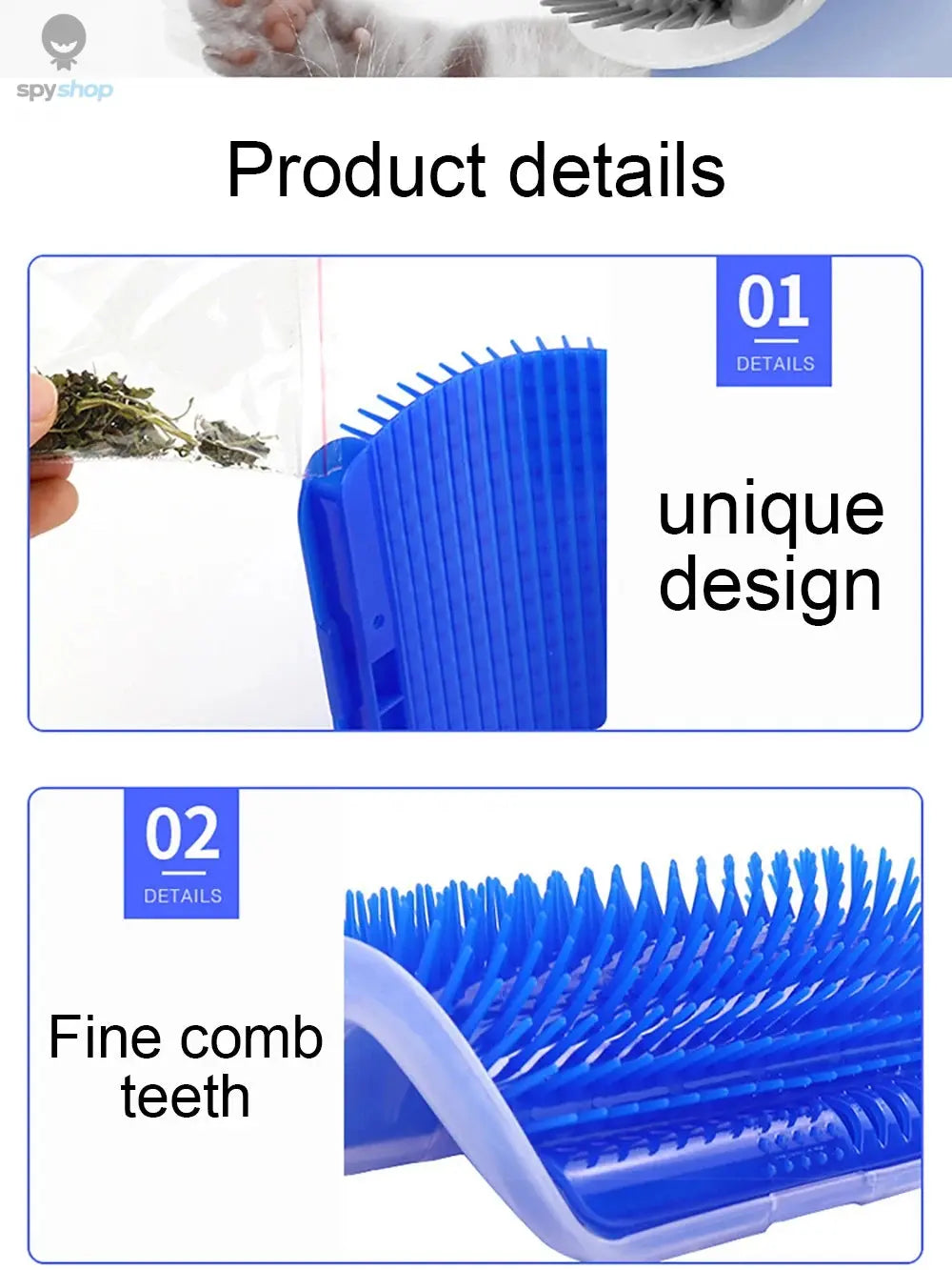 Best-selling Item Massager for Cats PP Material Pets Goods Brush Remove Hair Comb Grooming Table Dogs Care Royal Spy-shop.com