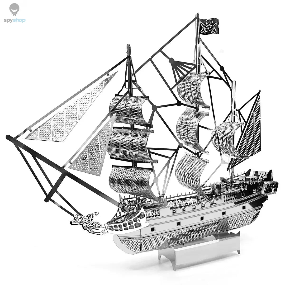 Black Pearl Pirate Ship 3D Metal Puzzle Model Kits DIY Laser Cut Puzzles Jigsaw Toy For Children Spy-shop.com