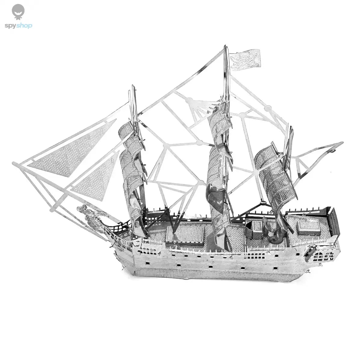 Black Pearl Pirate Ship 3D Metal Puzzle Model Kits DIY Laser Cut Puzzles Jigsaw Toy For Children Spy-shop.com