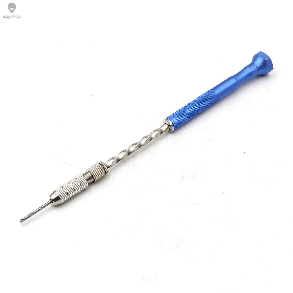 Blue Extended Semi-automatic 0.5-3mm Hand Twist Drill Amber Plastic Circuit Board Drilling Tool Twist Drill Set