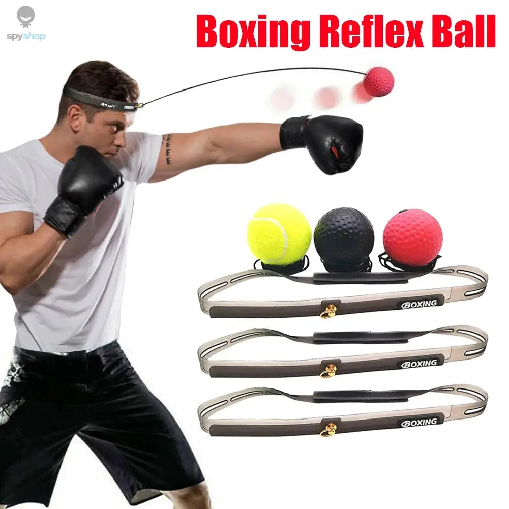 Boxing Reflex Speed Punch Ball Boxing Rubber Balls for Agility Reaction Training with Sweatband Fitness Equipments Accessories Spy-shop.com