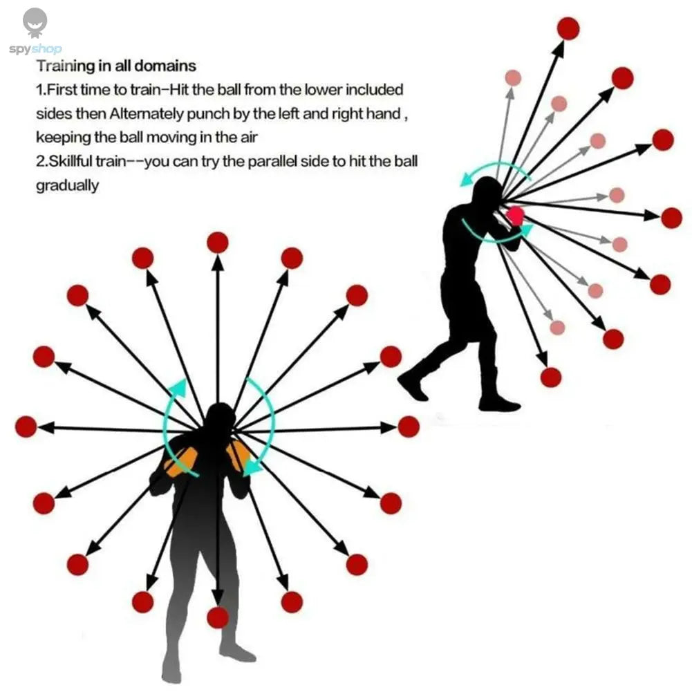 Boxing Reflex Speed Punch Ball Boxing Rubber Balls for Agility Reaction Training with Sweatband Fitness Equipments Accessories Spy-shop.com