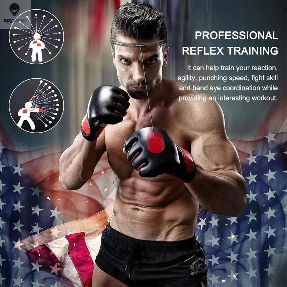 Boxing Reflex Speed Punch Ball Boxing Rubber Balls for Agility Reaction Training with Sweatband Fitness Equipments Accessories Spy-shop.com