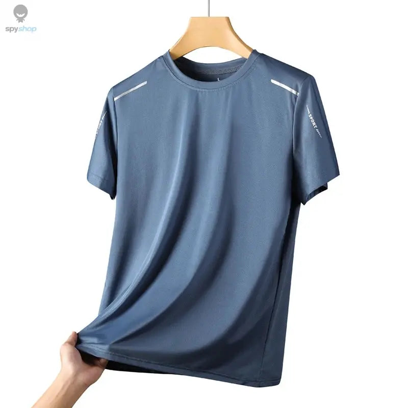 CHRLCK Men's Running Quick Drying T-shirts Breathable Hiking Fishing Tees Soft Elasticity Outdoor Sports Short Shirt Summer Spy-shop.com