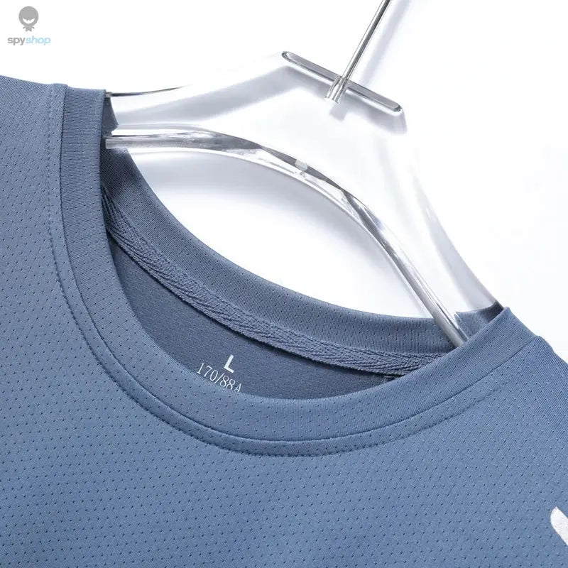 CHRLCK Men's Running Quick Drying T-shirts Breathable Hiking Fishing Tees Soft Elasticity Outdoor Sports Short Shirt Summer Spy-shop.com