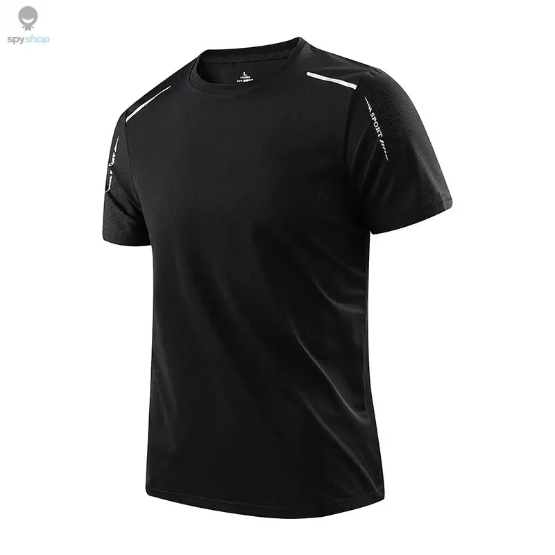 CHRLCK Men's Running Quick Drying T-shirts Breathable Hiking Fishing Tees Soft Elasticity Outdoor Sports Short Shirt Summer Spy-shop.com
