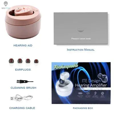 CIC Hearing Aid Rechargeable High Power Sound Amplifier Digital Hearing Aids Invisible Waterproof Earphone For Deafness audifono Spy-shop.com