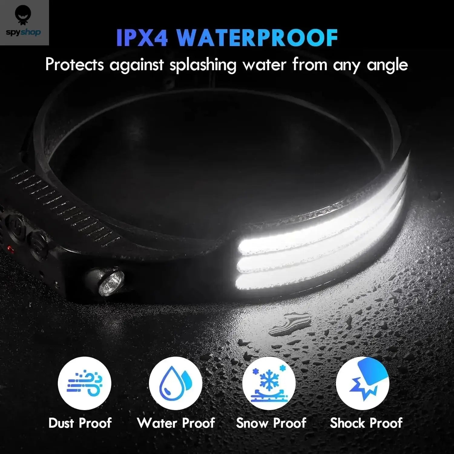 COB LED Headlamp Induction Head Lamp Built-in Battery USB Rechargeable Head Flashlight Outdoor Camping Fishing Sensor Headlight Spy-shop.com