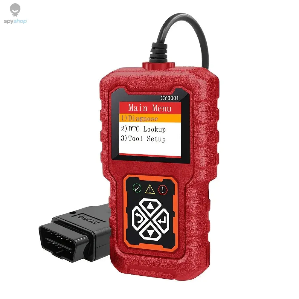 CY3001 Professional OBD2 Scanner | Engine/ABS/SRS Diagnostics w/ Real-Time Data Stream | Elm327 Chip for Android/iOS | Car/Truck