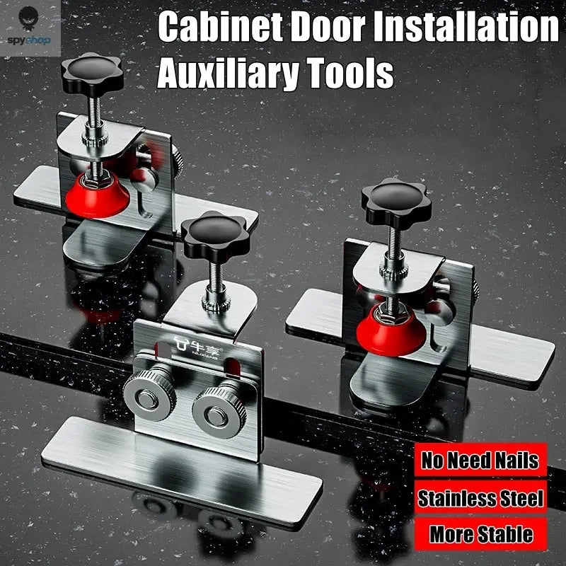 Cabinet Door Installation Tool Stainless Steel Cabinet Frame Fixture Household Portable Cabinet Door Mounting Jig Bracket Spy-shop.com