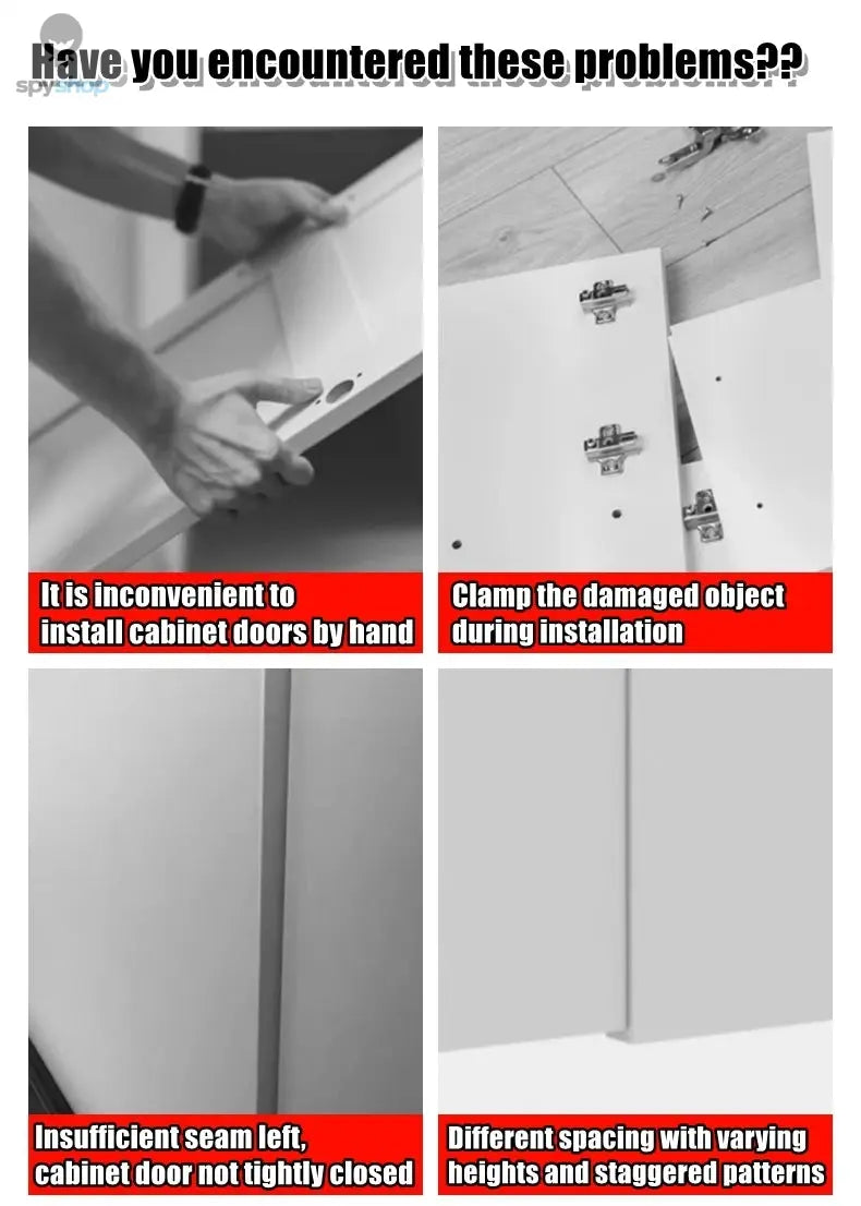 Cabinet Door Installation Tool Stainless Steel Cabinet Frame Fixture Household Portable Cabinet Door Mounting Jig Bracket Spy-shop.com
