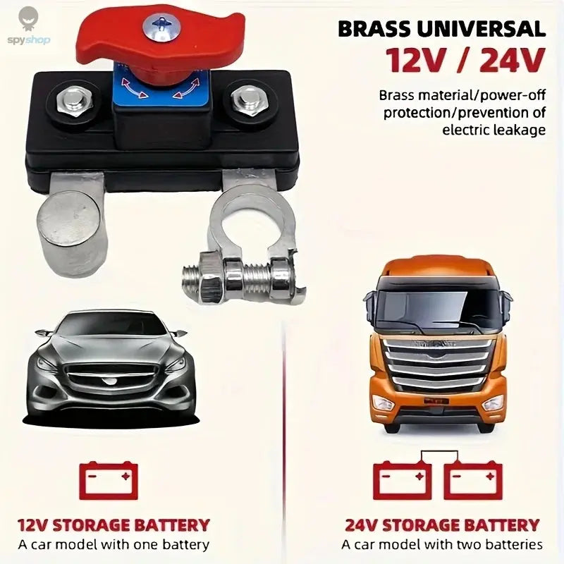 Car Battery Disconnect Switch Manual Automatic Circuit Breaker Anti-Power Off Leakage Protector Universal Auto Parts 12V/24V 