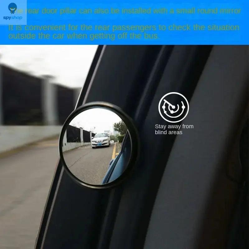 Car Blind Spot Rear View Mirror Wide Angle 360 Degree Adjustable Small Round Mirror Car Reverse Auxiliary Rearview Convex Mirror