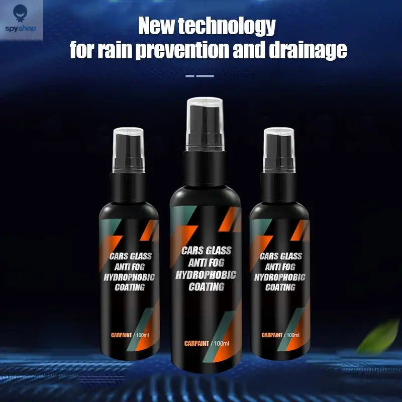 Car Glass Anti-rain Water Spray Repellent Nano Coating Hydrophobic Waterproof Agent Oil Film Removing Auto Glass Film Agent