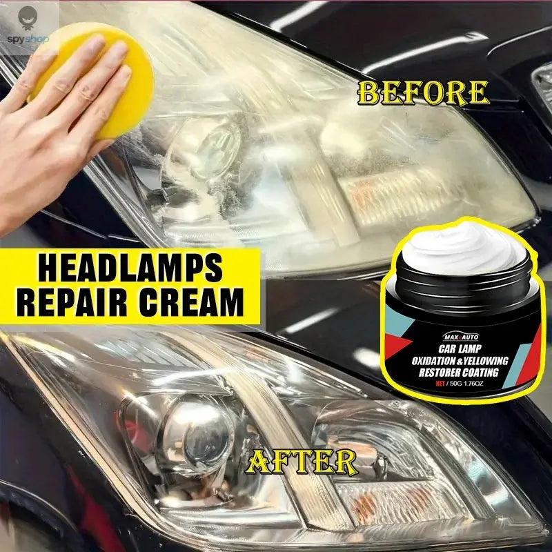 Car Headlight Restoration Polishing Kit - Scratch Remover & Oxidation Cleaner Repair Paste for Headlamp Assembly Spy-shop.com