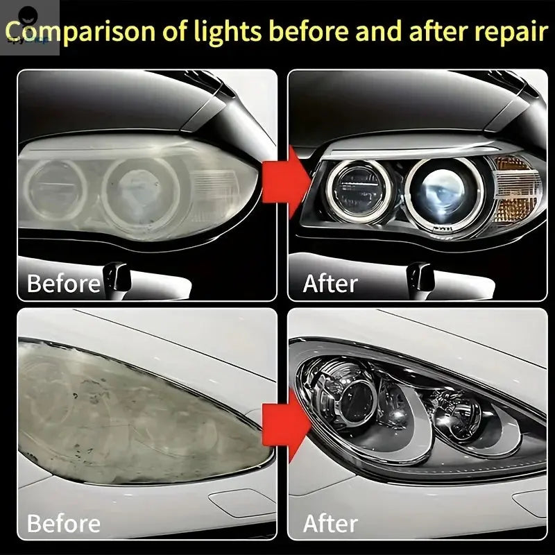 Car Headlight Restoration Polishing Kit - Scratch Remover & Oxidation Cleaner Repair Paste for Headlamp Assembly Spy-shop.com