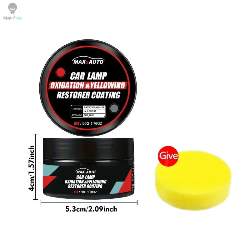 Car Headlight Restoration Polishing Kit - Scratch Remover & Oxidation Cleaner Repair Paste for Headlamp Assembly Spy-shop.com