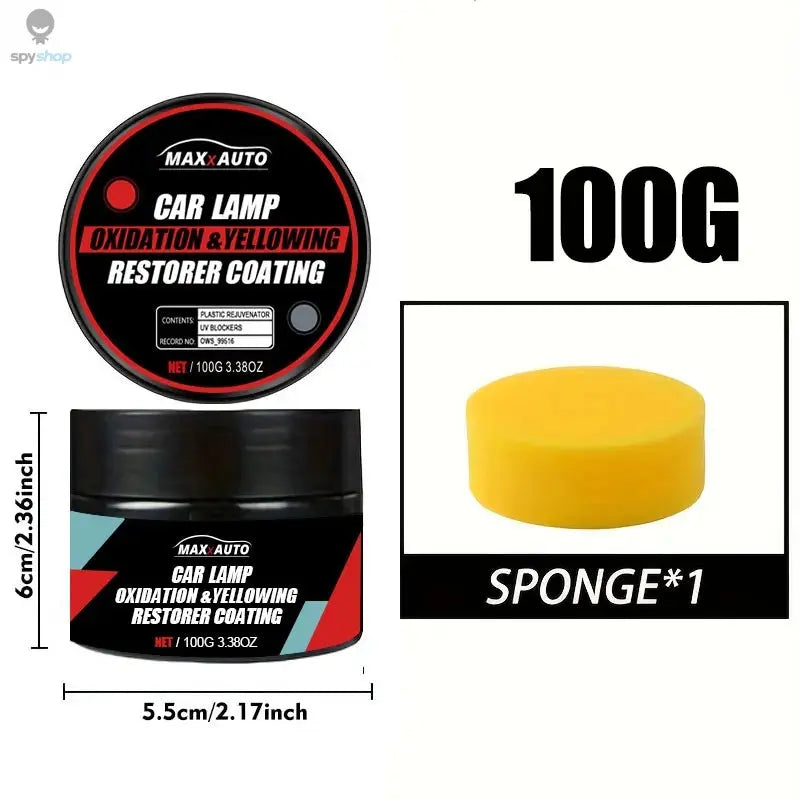 Car Headlight Restoration Polishing Kit - Scratch Remover & Oxidation Cleaner Repair Paste for Headlamp Assembly Spy-shop.com