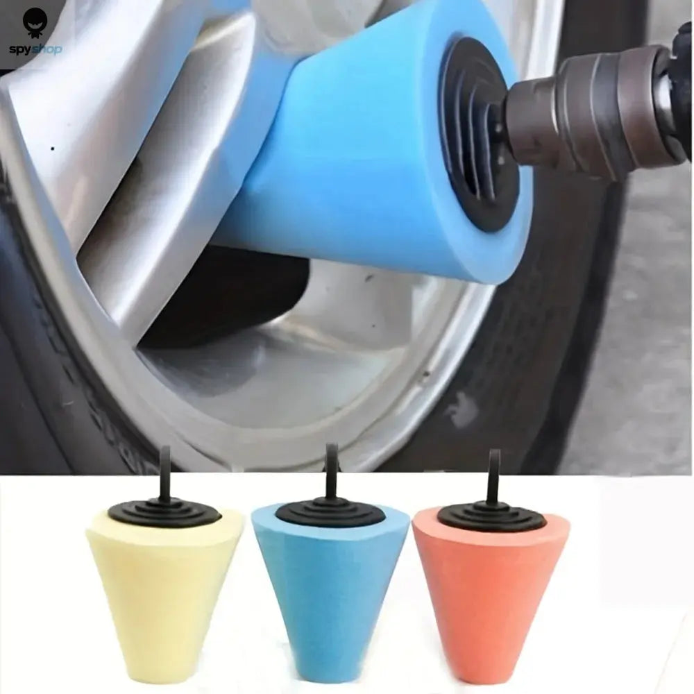 Car Hub Polishing Sponge Grinding Head In The Net Dead Angle Polishing Sponge Wheel Metal Plastic Grinding Conical Sponge
