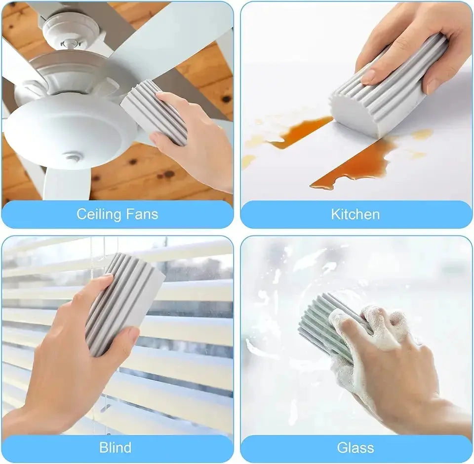 Car Magical Dust Cleaning Sponge Baseboard Cleaner Duster Sponge Tool Reusable Dusters for Cleaning Blinds Vents