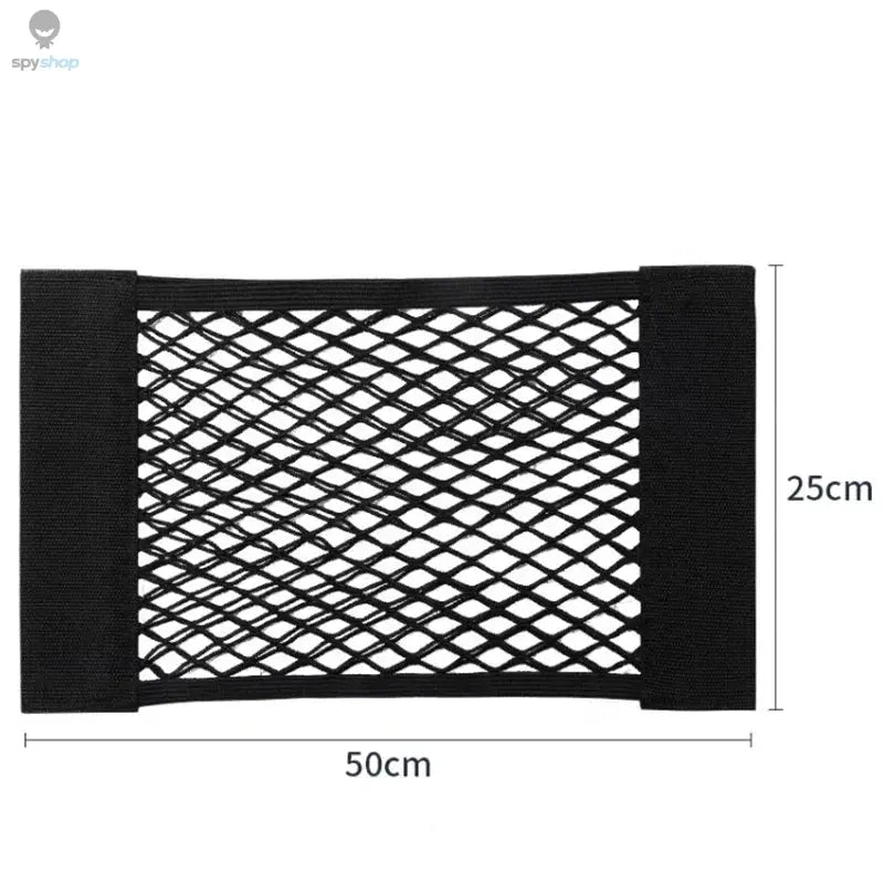 Car Storage Net Stretchable Mesh Pocket Net Magic Elastic Sticker Universal Rear Mesh Trunk Seat Bag Pocket Cage Auto Organizer