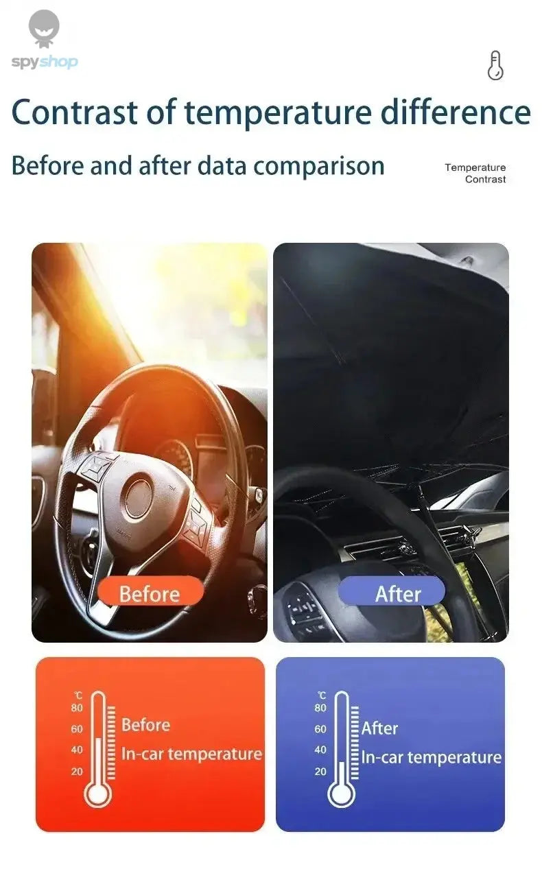 Car Sunshade Umbrella For Auto Shading Car Sun Shade Protector Parasol Summer Sun Interior Windshield Protection Curtain Spy-shop.com