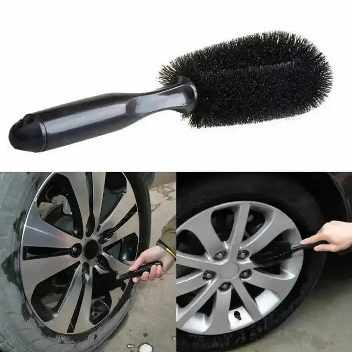 Car Wheel Cleaning Brush Profession Tire Auto Cleaning Detailing Care Wet Dry Wheel Tire Rim Clean Brush Goods Accessory