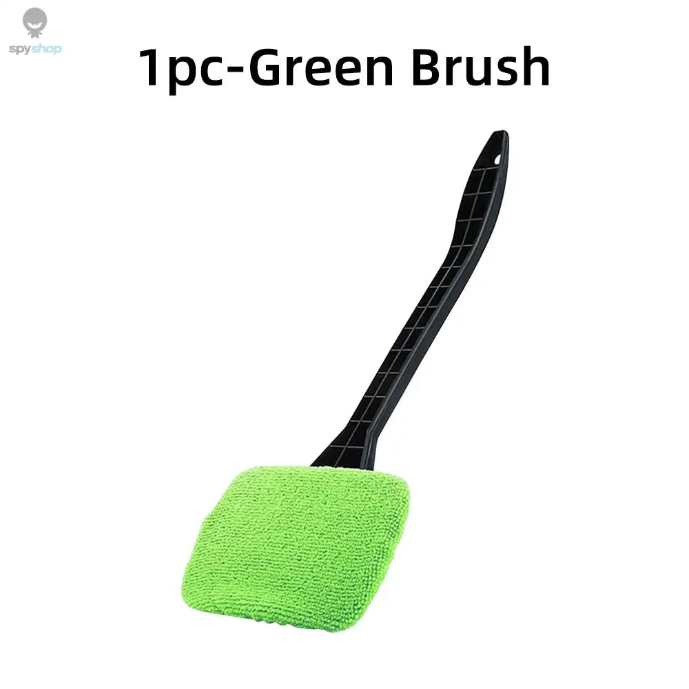 Car Window Cleaner Brush Kit Microfiber Windshield Cleaning Tool Auto Interior Glass Wash Wiper Long Handle Reusable Cloth Pad Spy-shop.com