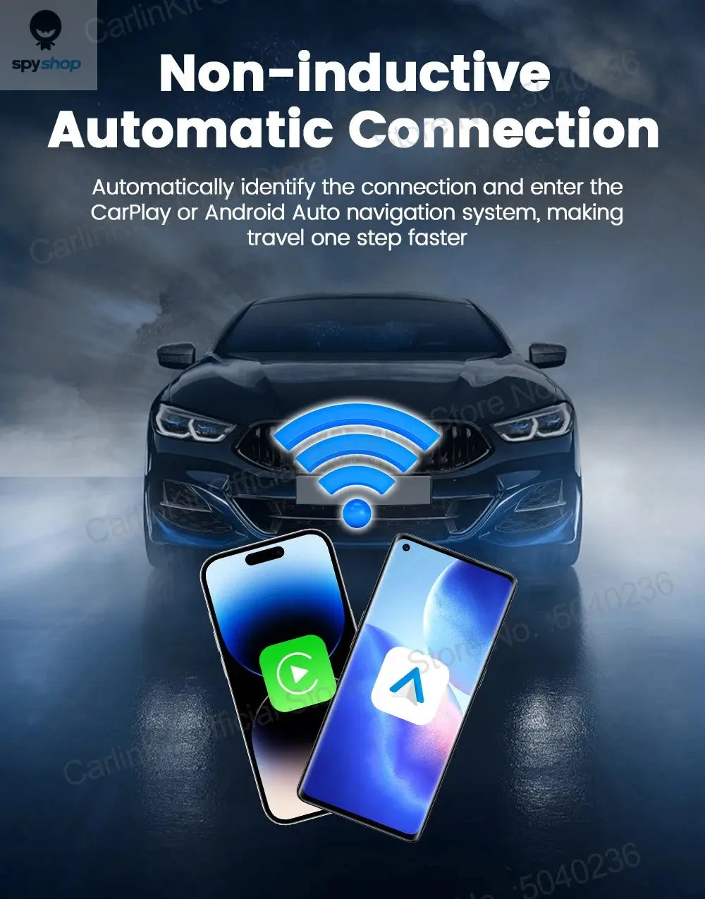 CarlinKit 5.0 Mini Ultra Wireless Adapter Wireless CarPlay Android Auto For OEM Car Plug and Play WiFi Bluetooth Auto Connection