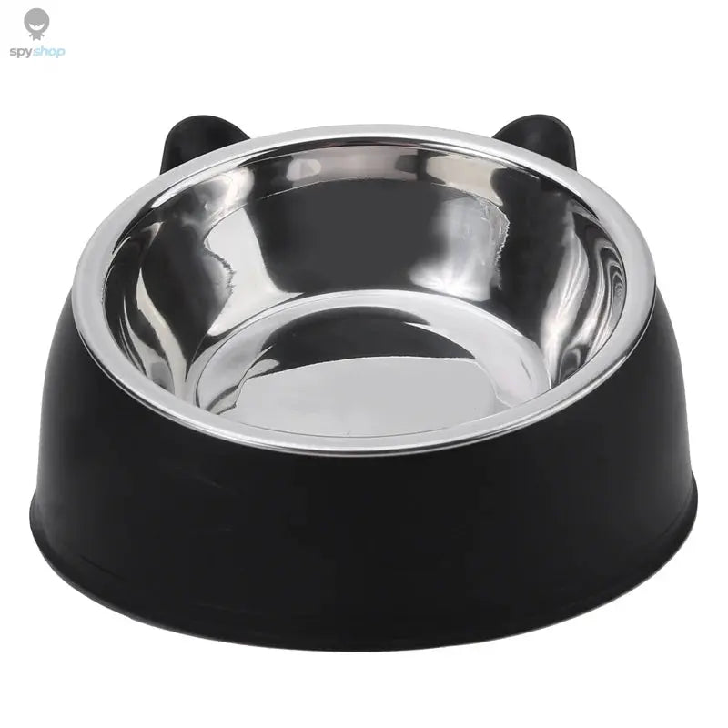 Cat Bowl Lovely Creative Inclined Kitten Puppy Food Feeding Bowls Stainless Steel Cats Drinking Feeder Pet Dogs Cats Feeders Spy-shop.com
