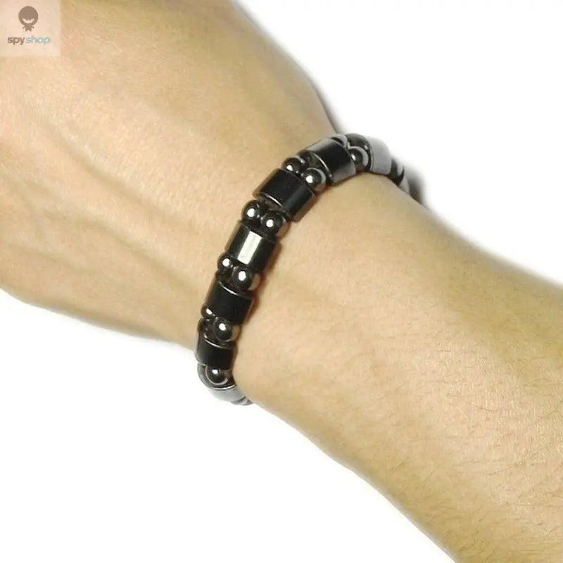 Classical Hematite Energy Beaded Elastic Magnetic Therapy Health Care Loss Weight Bracelets Slimming Health Care for Men Women Spy-shop.com