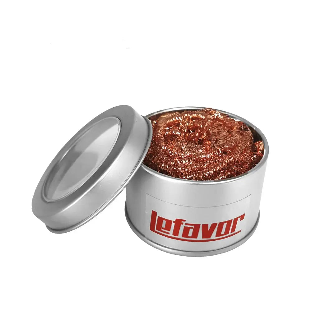 Cleaning Ball Desoldering Soldering Iron Mesh Filter Cleaning Nozzle Tip Copper Wire Cleaner Ball Metal Dross Box Clean Ball