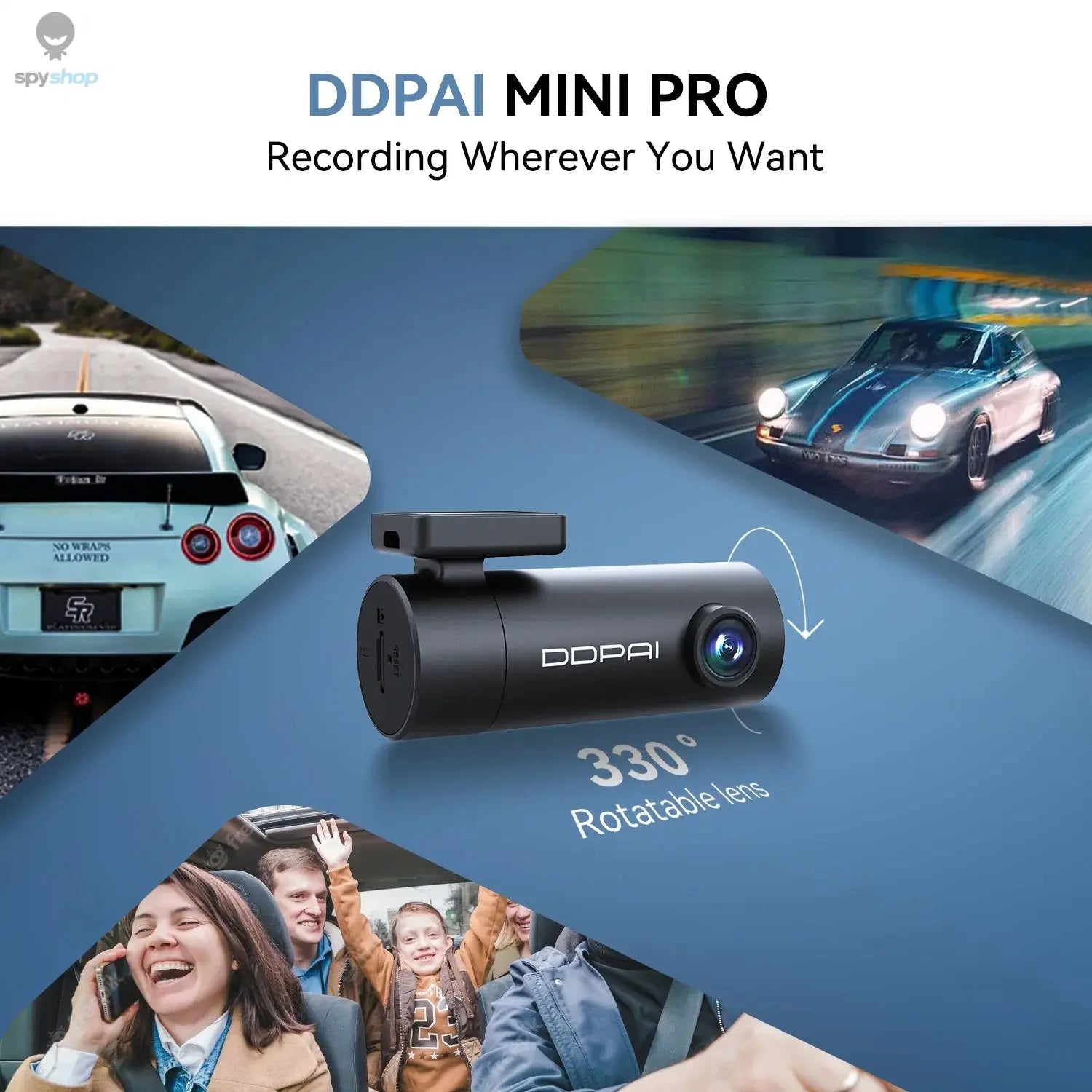DDPAI WiFi Car DVR Mini Pro HD Night Vision 1296P Dash Cam Recorder Spy-shop.com