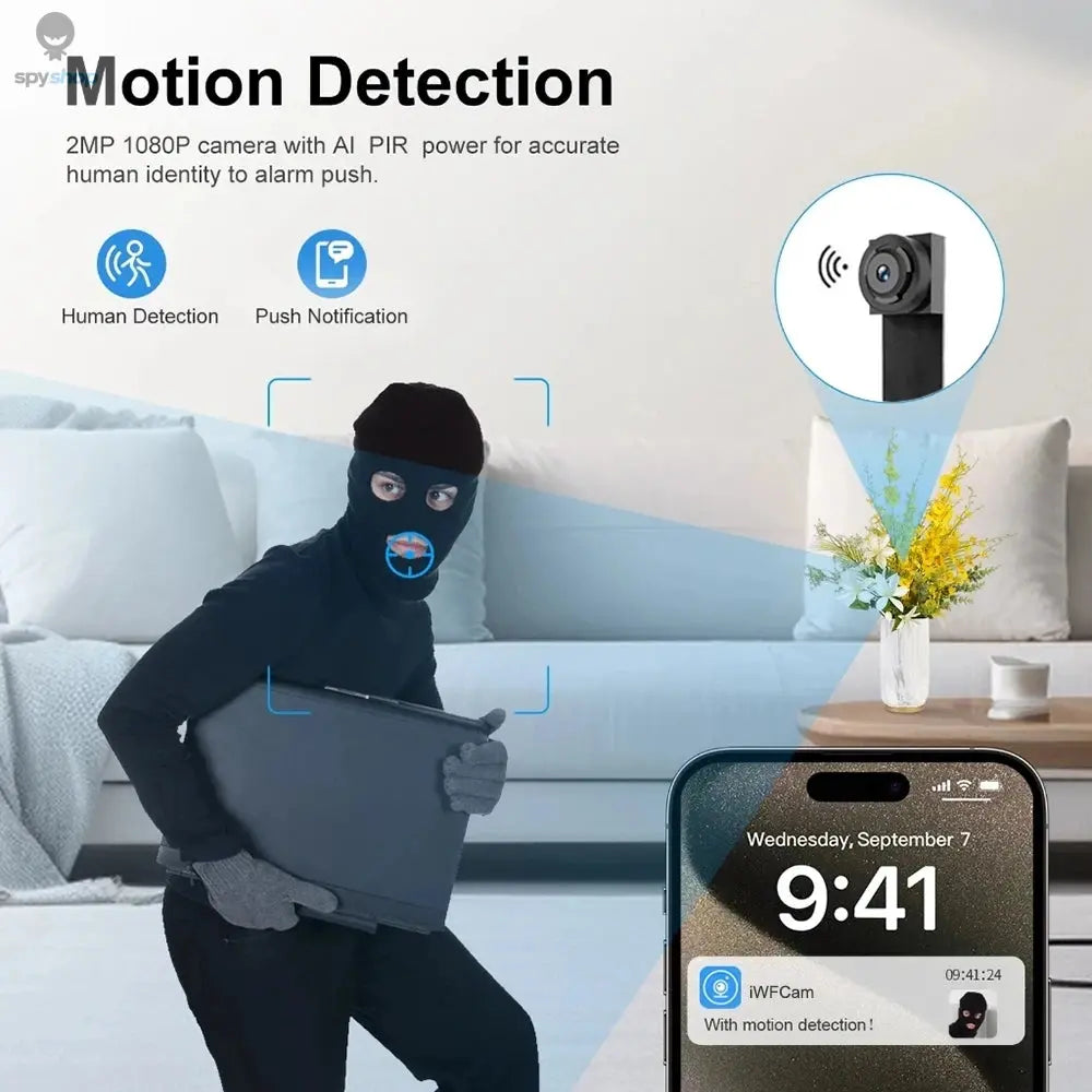 DIY HD 1080P WiFi Mini Camera Portable Video Recorder Micro Camcorder P2P Wireless Webcam Loop Recording Support Remote Viewing Spy-shop.com