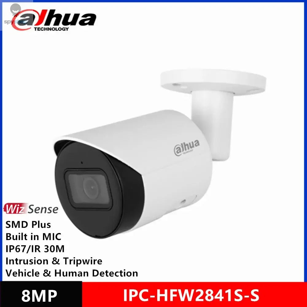 Dahua IPC-HFW2831S-S-S2 8MP POE IP67 IR30M P2P Starlight & IPC-HFW2841S-S built in MIC SMD Plus WizSense Bullet IP Camera Spy-shop.com