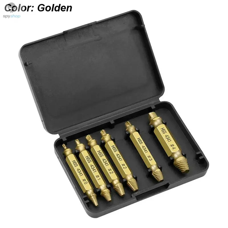 Damaged Screw Extractor Set HSS Drill Bit Stripped Broken Remover Small Easily Quickly Take Out Kit Easy Demolition Power Tools Spy-shop.com