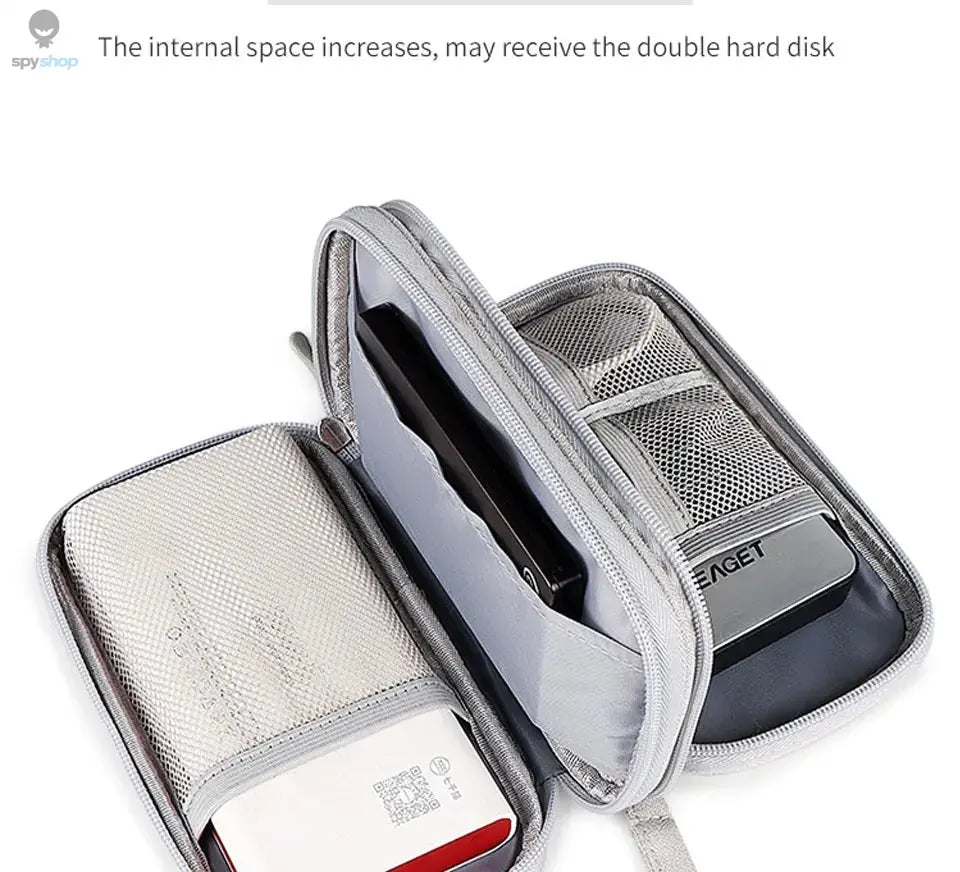 Data Cable Storage Bag Waterproof Portable Carry Case Storage Bag Travel Organizer Bag for Cable Cord USB Charger Spy-shop.com
