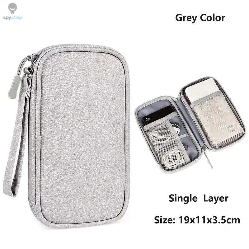 Data Cable Storage Bag Waterproof Portable Carry Case Storage Bag Travel Organizer Bag for Cable Cord USB Charger Spy-shop.com