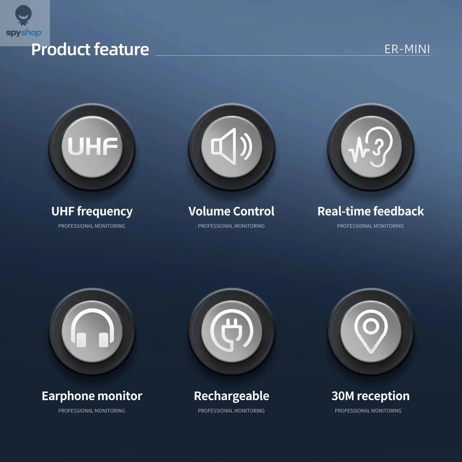 Debra New Protable UHF IEM Wireless In-Ear Monitor System Audio-Mini Rechargeable for Music Audio Monitoring Live Broadcast Spy-shop.com