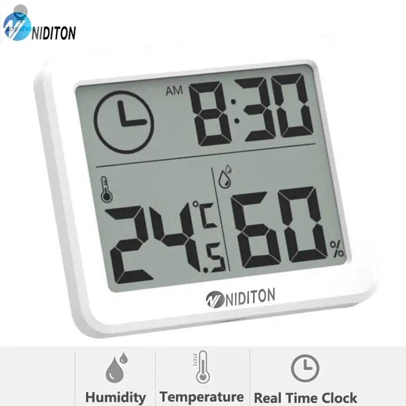 Digital Clock Desk Clock with Temperature Humidity Wall Clocks for Home Kitchen Office Desk Decorations NIDITON Spy-shop.com