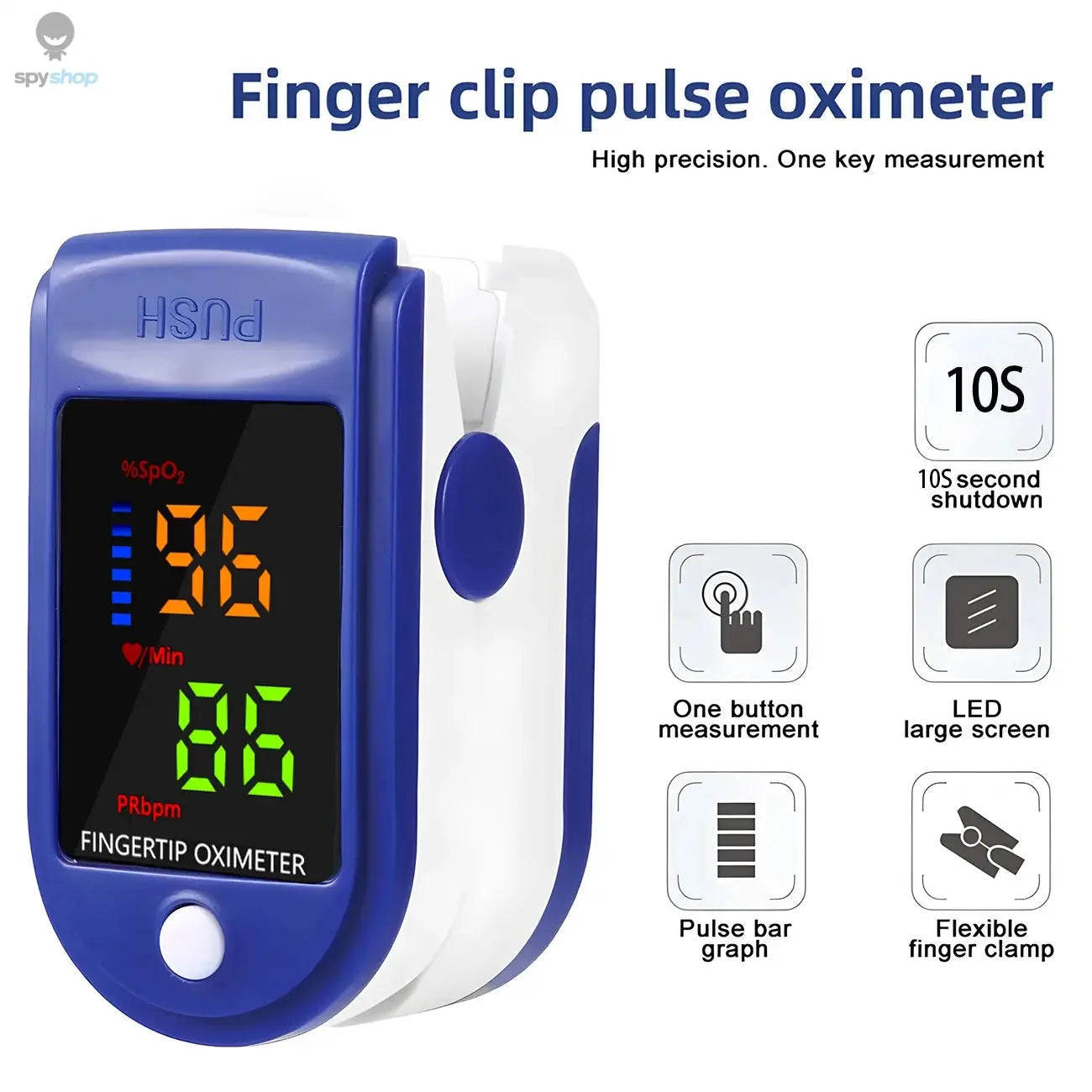 Digital Infrared Thermometer Forehead Body Non-Contact Fever Thermometers Or Medical Portable Finger Pulse Oximeter Blood Oxygen Spy-shop.com
