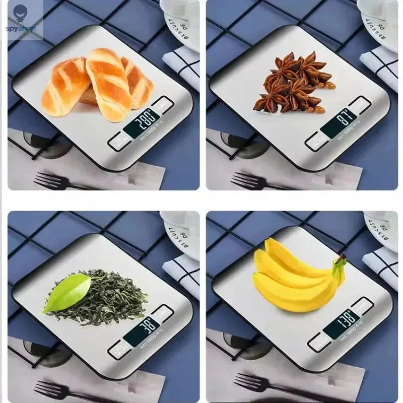 Digital Kitchen Scale LED Display 5kg/1g Stainless Steel Panel Electronic Scales Home Jewelry Food Snacks Weighing Baking Tools Spy-shop.com
